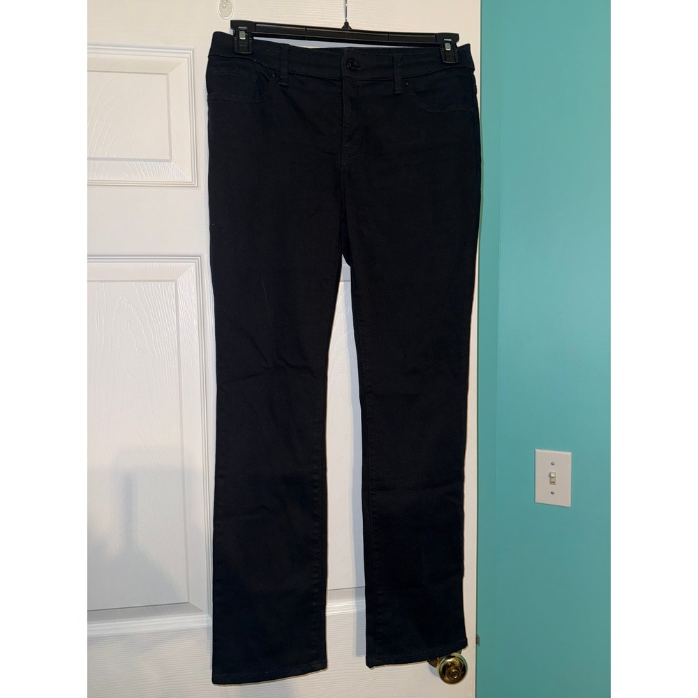 Chico's So Slimming Girlfriend Straight Leg Jeans Black Size 1 US 8